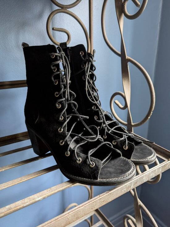 Free People Shoes - 2009 Free People Ann Demeulemeester Inspired Corset Heels Sandals